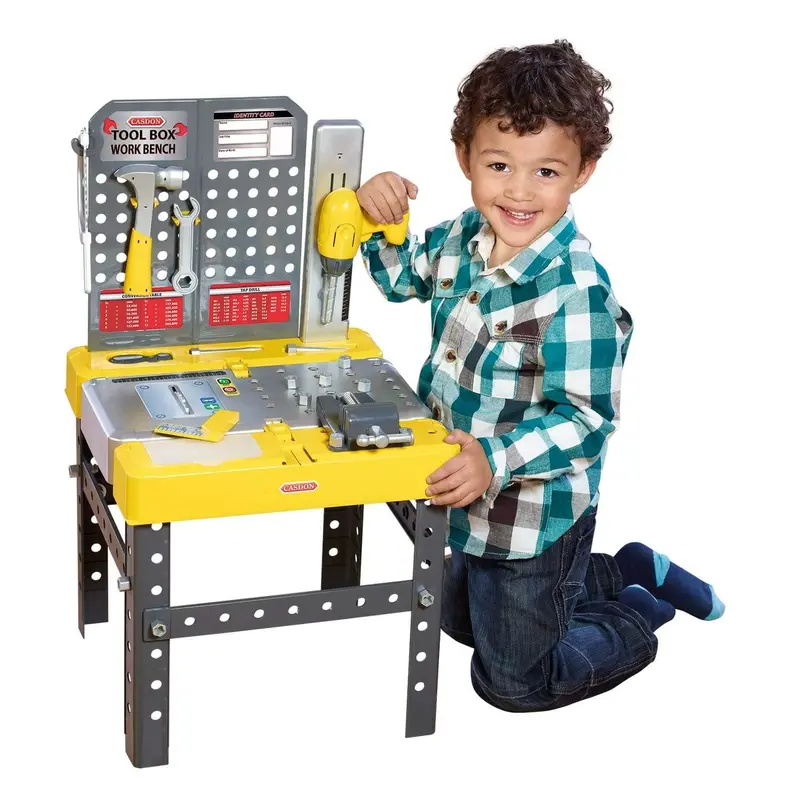 Casdon Working Tool Box Playset – Realistic Kids’ Workshop Bench With Tools (Model 644) 1