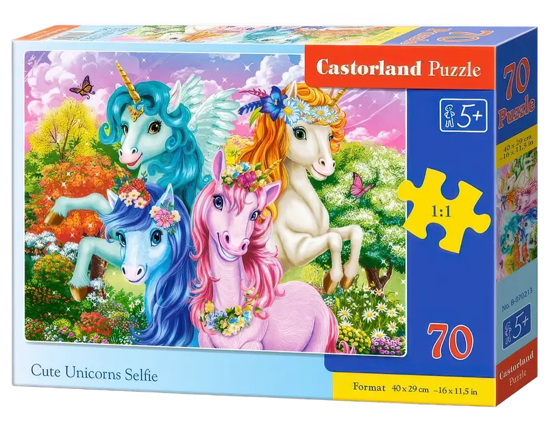 Castorland Cute Unicorns Selfie Puzzle – 70-Piece Whimsical Design 1