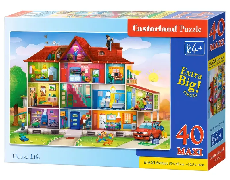 Castorland House Life Maxi Puzzle – 40-Piece Illustrated Home-Life Scene 1