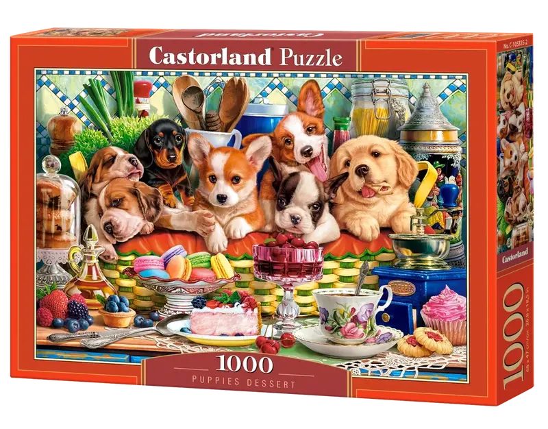 Castorland Puppies & Dessert 1000-Piece Jigsaw Puzzle 1
