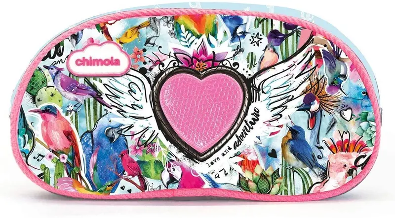 Chimola Bird-Print Pencil Case – Playful Animal Design 1