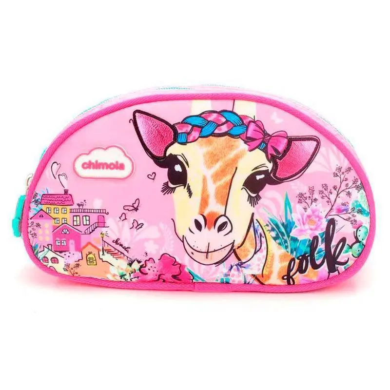 Chimola Giraffe-Pattern Pencil Case – Whimsical School Supply 1