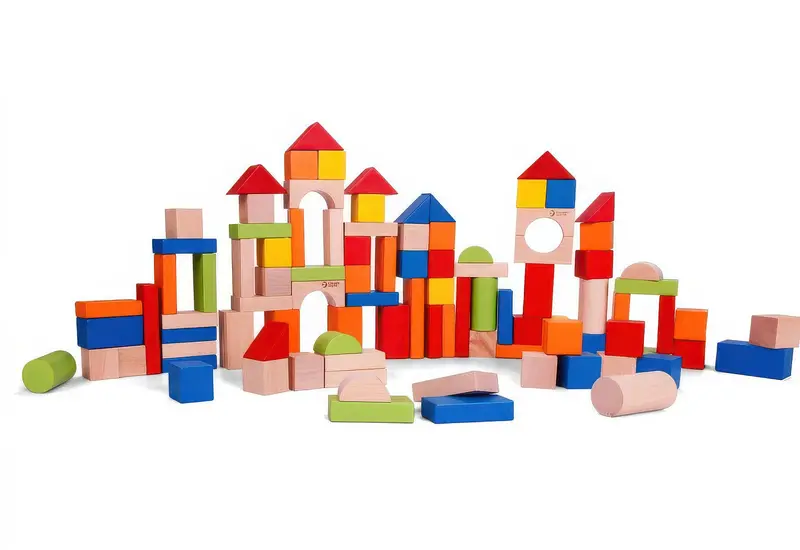 Classic World 100-Piece Natural Wooden Block Set 1