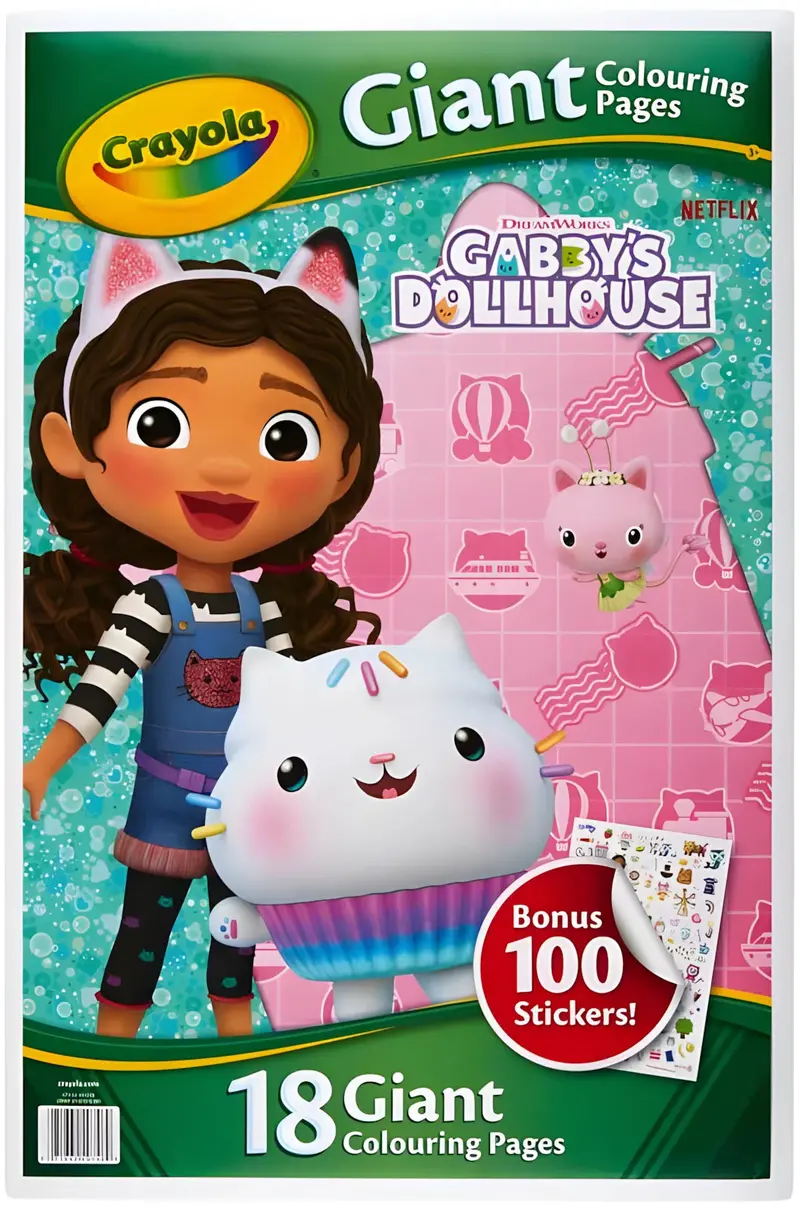 Crayola Gabby’S Dollhouse Giant Coloring Pages Pack 1