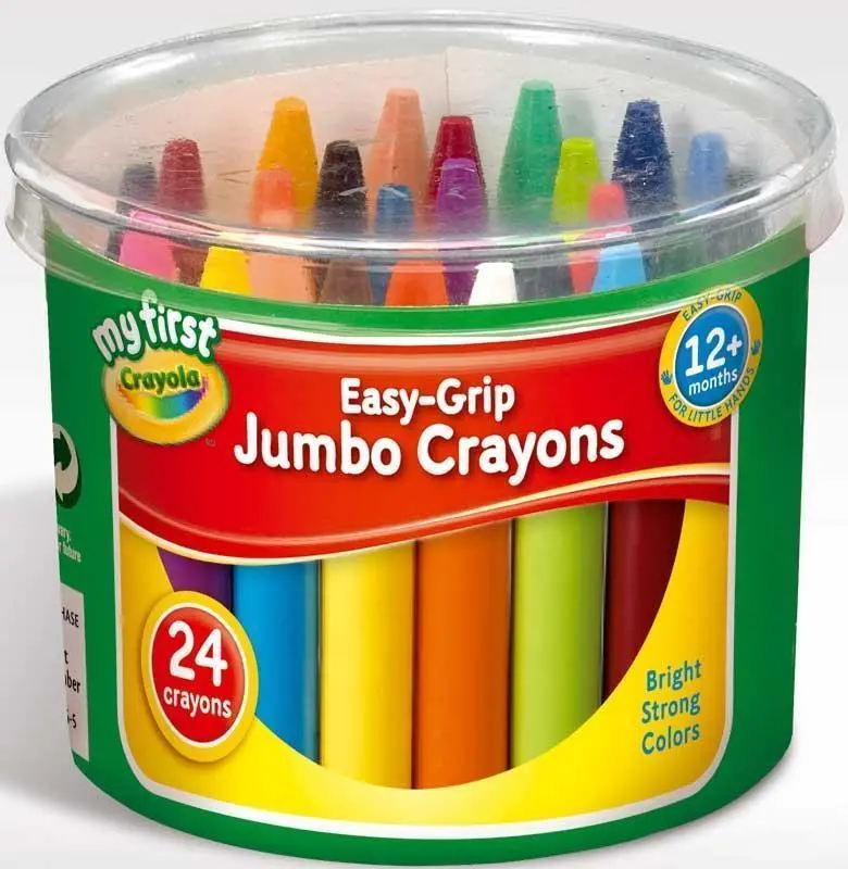 Crayola My First Jumbo Crayons – 24 Easy-Grip Colors For Toddlers 1