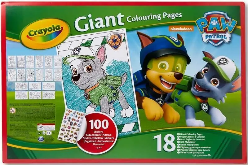 Crayola Paw Patrol Giant Coloring Book With Sticker Sheets – Activity Pack For Kids 1