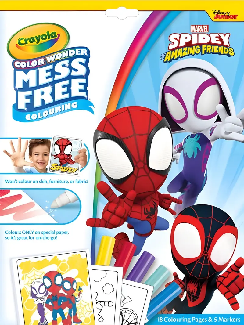 Crayola Spidey & Amazing Friends Colour Wonder Pages – Superhero-Themed Coloring 1