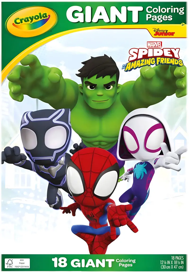 Crayola Spidey And His Amazing Friends Giant Coloring Pages 1
