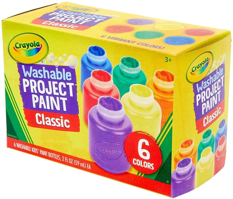 Crayola Washable Kids Paint Set – 6-Color Starter Pack 1