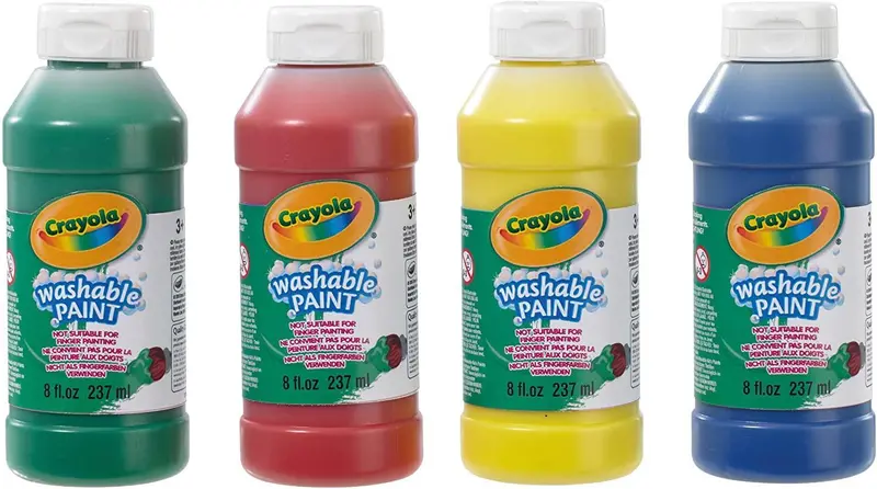 Crayola Washable Ready-Mix Paint Set – 4-Color Pack For Kids 1
