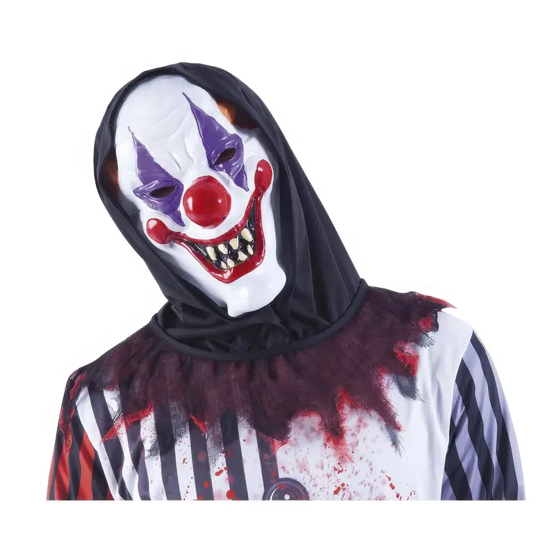 Crazy Clown Hooded Mask For Themed Dress-Up 1