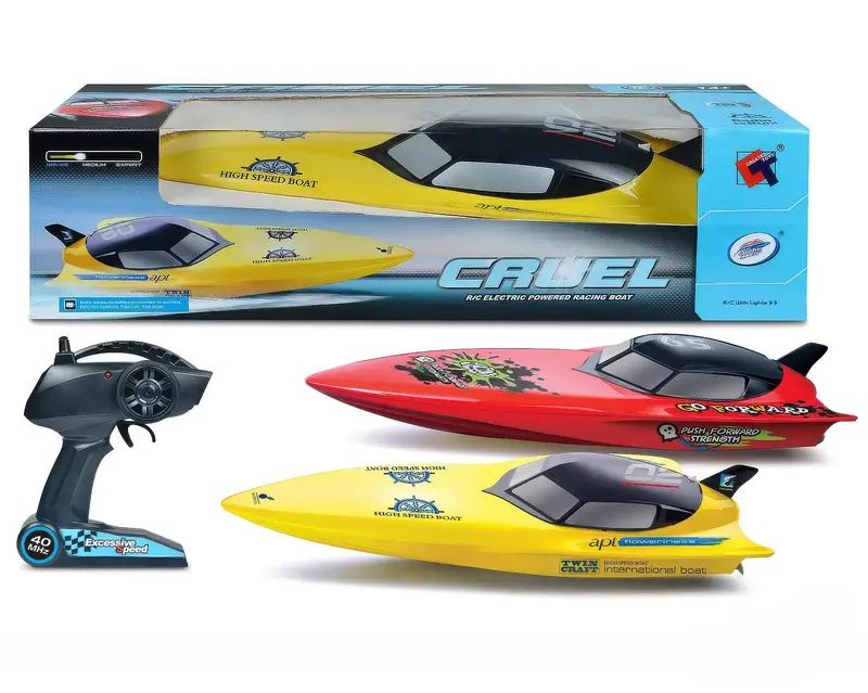Cruel High-Speed 74 Cm Rc Racing Boat – Waterproof With Led Lights 1