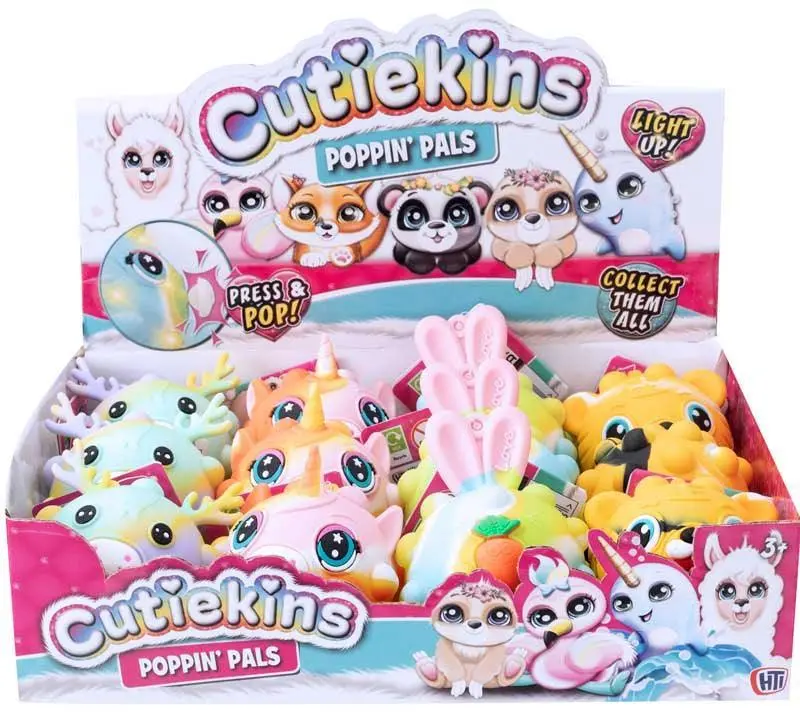 Cutikins Poppin’ Pals Light-Up Plush Toys – Assorted Animated Characters 1