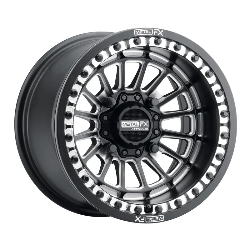 Delta Beadlock Wheel – Satin Black Contrast Cut Design 1