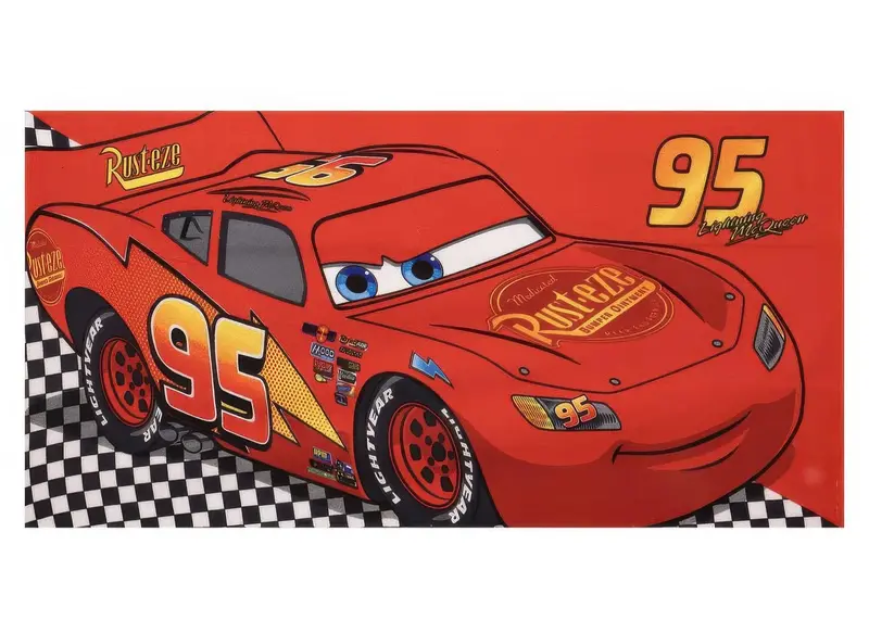 Disney Cars-Themed Microfiber Beach Towel – 70X140Cm, Race-Inspired Graphics 1