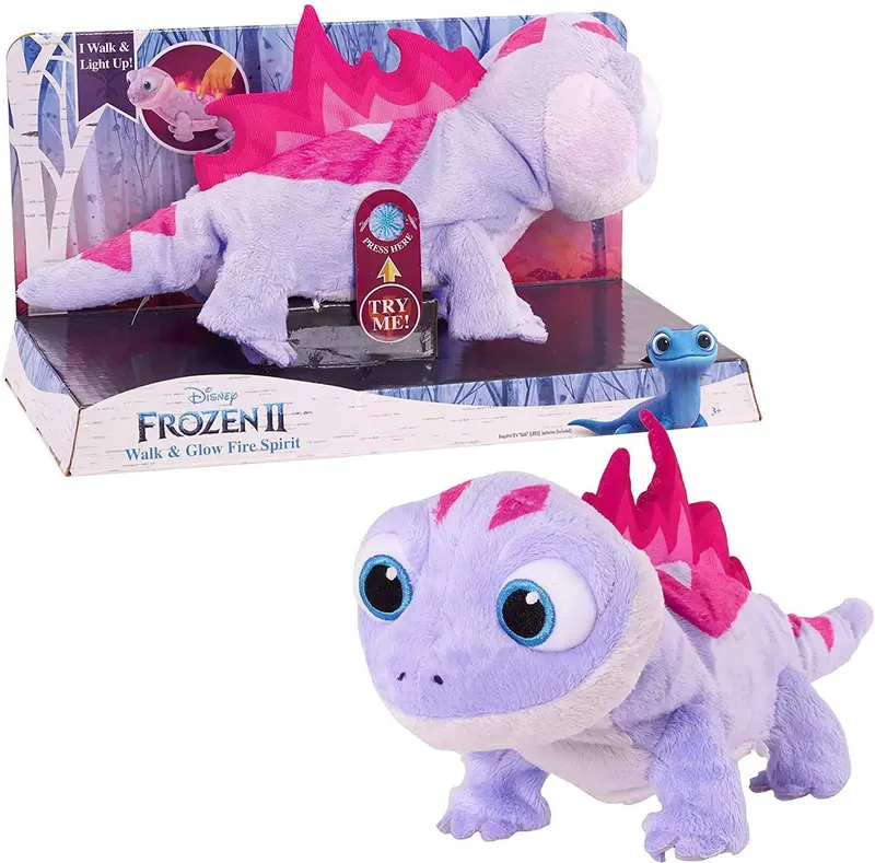 Disney Frozen Ii Fire Spirit Salamander Plush – Walk & Glow Soft Toy 1