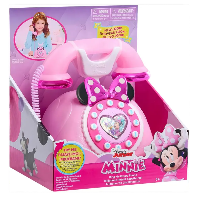 Disney Junior Minnie Mouse Rotary-Style Ringing Phone Toy 1
