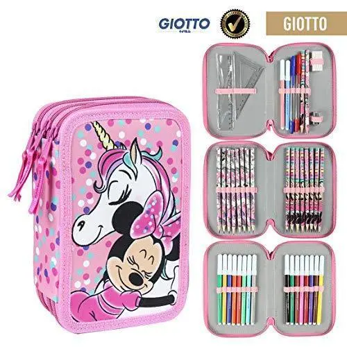 Disney Minnie Mouse Giotto Pencil Case – 42-Piece Art Set Included 1