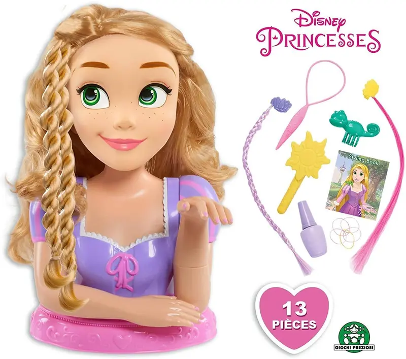 Disney Rapunzel Deluxe Bust Doll – 13-Piece Styling Set With Hair & Fashion Accessories 1