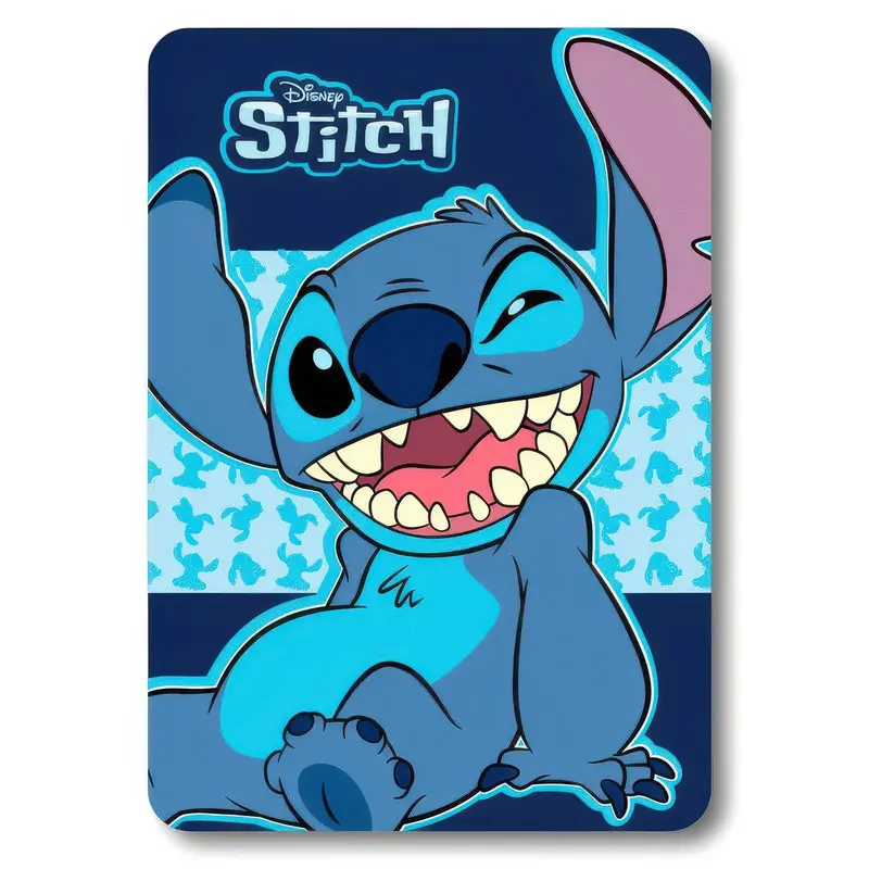 Disney Stitch Blue Polar Blanket – Soft Fleece Throw For Kids 1