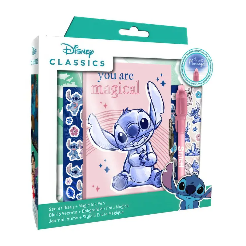 Disney Stitch Secret Diary With Magic Pen – A5 Journal For Kids 1