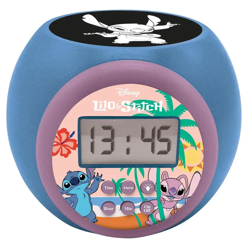 Disney Stitch Star Projector Alarm Clock With Sound Effects 1