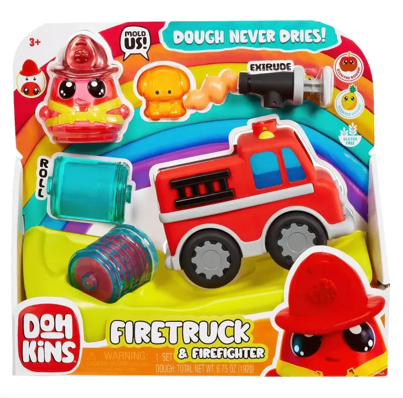 Dohkins Firetruck & Firefighter Themed Playset With Accessories 1