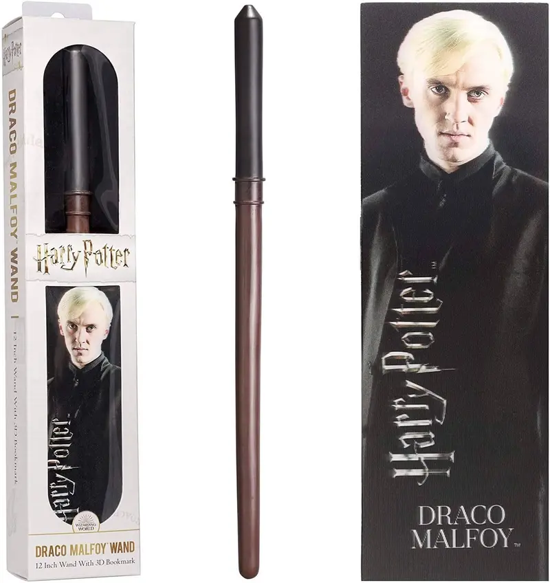 Draco Malfoy Replica Wand – 12-Inch Slytherin-Themed Wand With 3D Bookmark 1