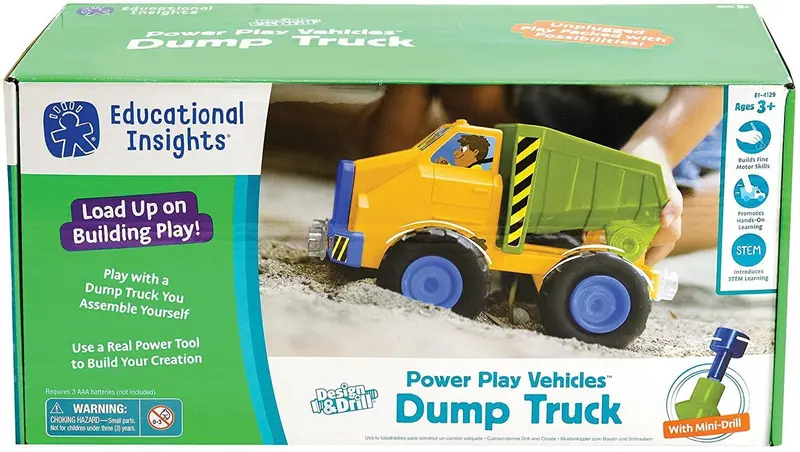 Educational Insights Design & Drill Dump Truck – Build-And-Drill Stem Toy 1