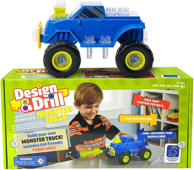 Educational Insights Design & Drill Monster Truck – Hands-On Building Toy 1