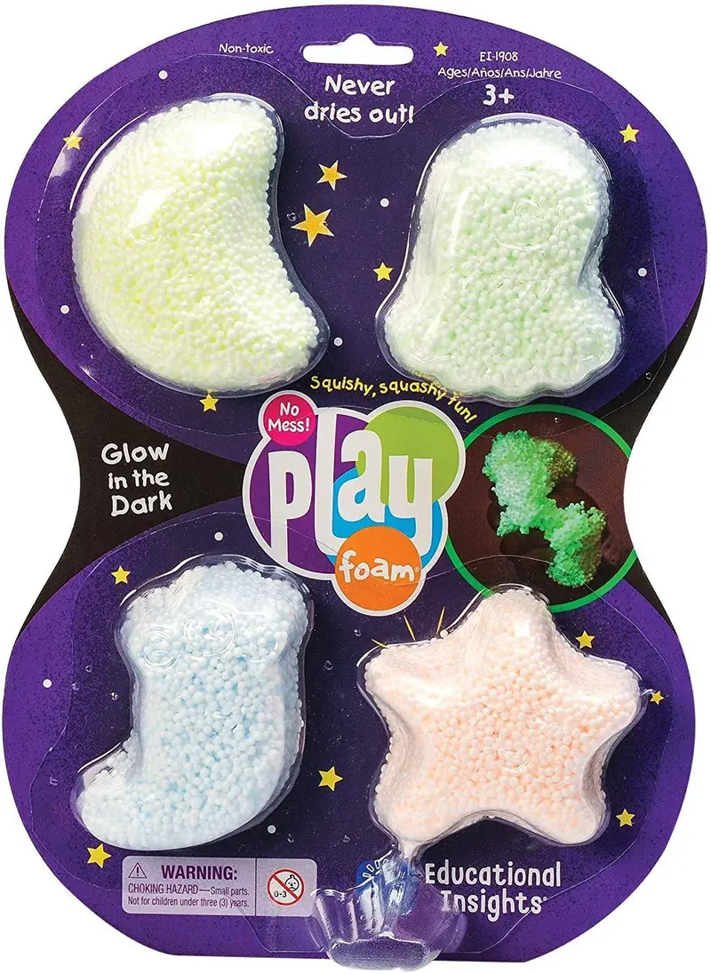 Educational Insights Glow-In-The-Dark Playfoam – Non-Toxic Sensory Dough 1
