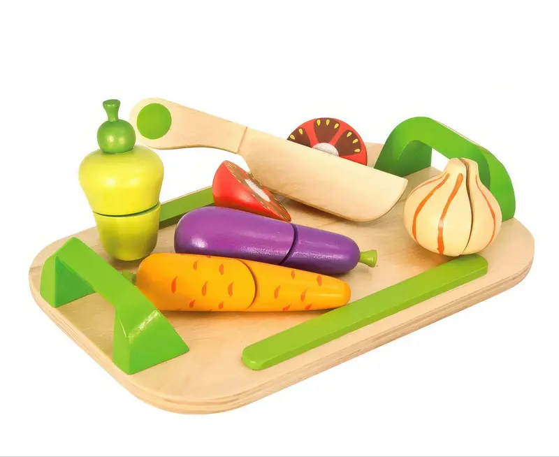 Eichhorn Wooden Cutting Board – Safe Pretend Food Play Accessory 1