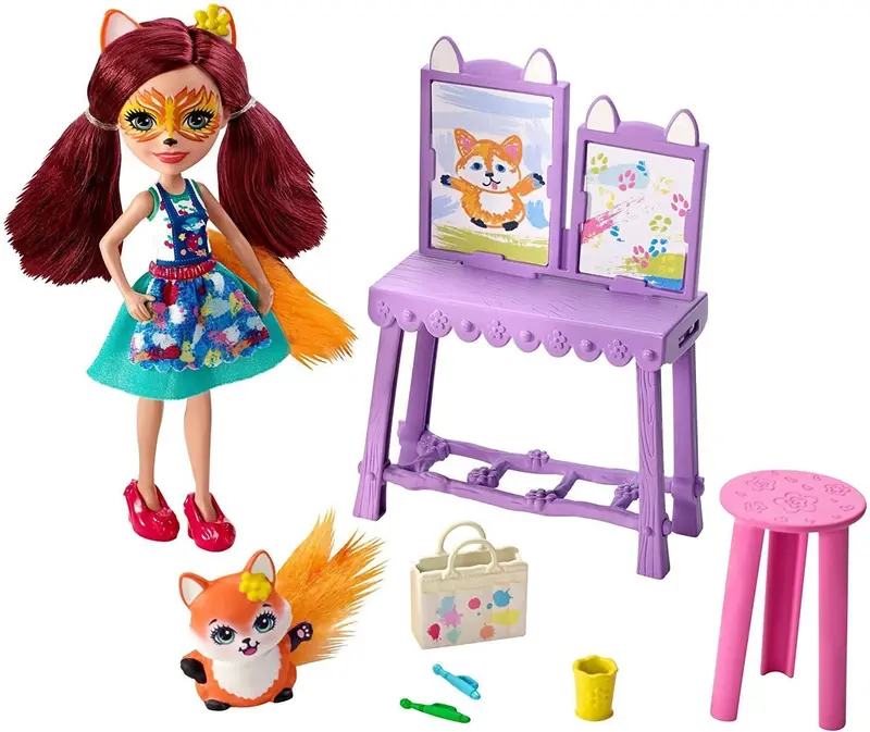 Enchantimals Art Studio Playset – Creative Craft Center With Felicity Fox Doll 1