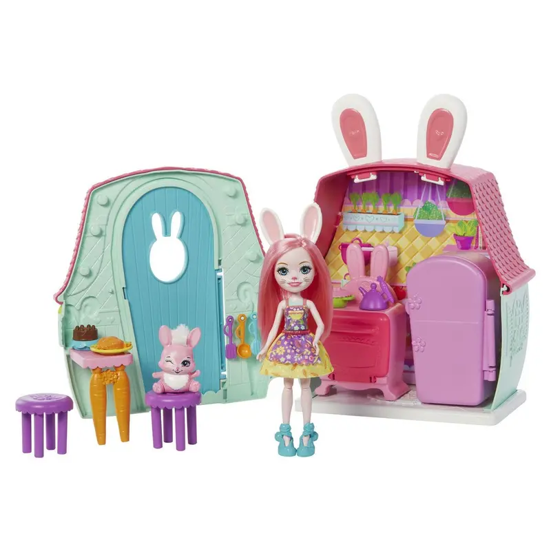Enchantimals Bree Bunny Cottage – Enchanted Home Set Featuring Bunny Character And Furnishings 1