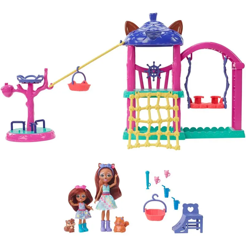 Enchantimals City Fun Playground – Doll-Scale Outdoor Play Area With Swings And Slides 1