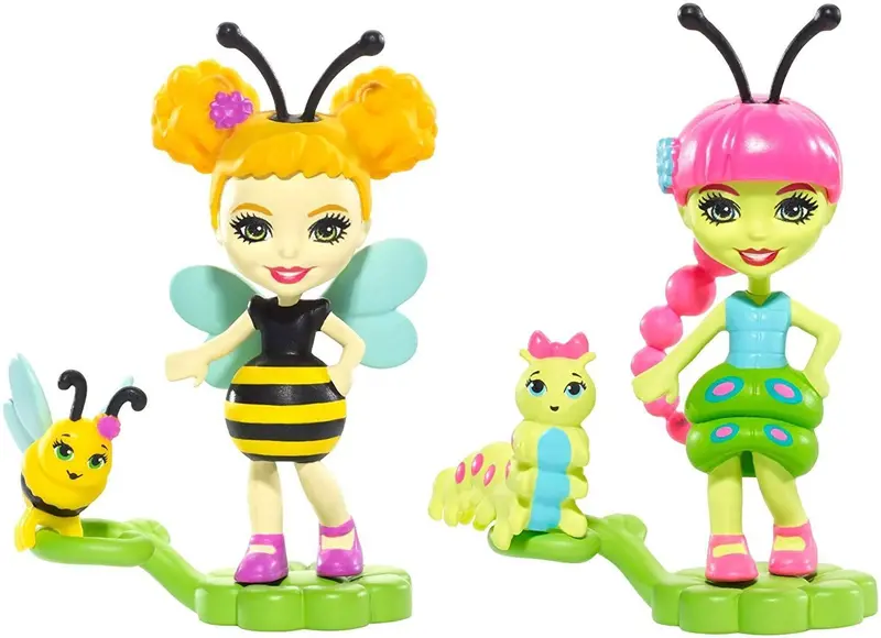 Enchantimals Petal Park Cay Caterpillar & Beetrice Bee – Blossom Garden Play Set 1