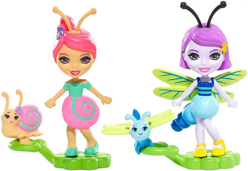 Enchantimals Petal Park Saxon Snail & Dara Dragonfly – Garden-Themed Animal Pair 1