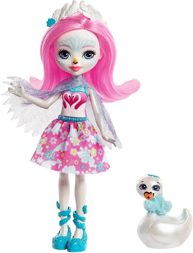 Enchantimals Saffi Swan Doll With Poise Figure – Elegant Animal-Themed Playset 1