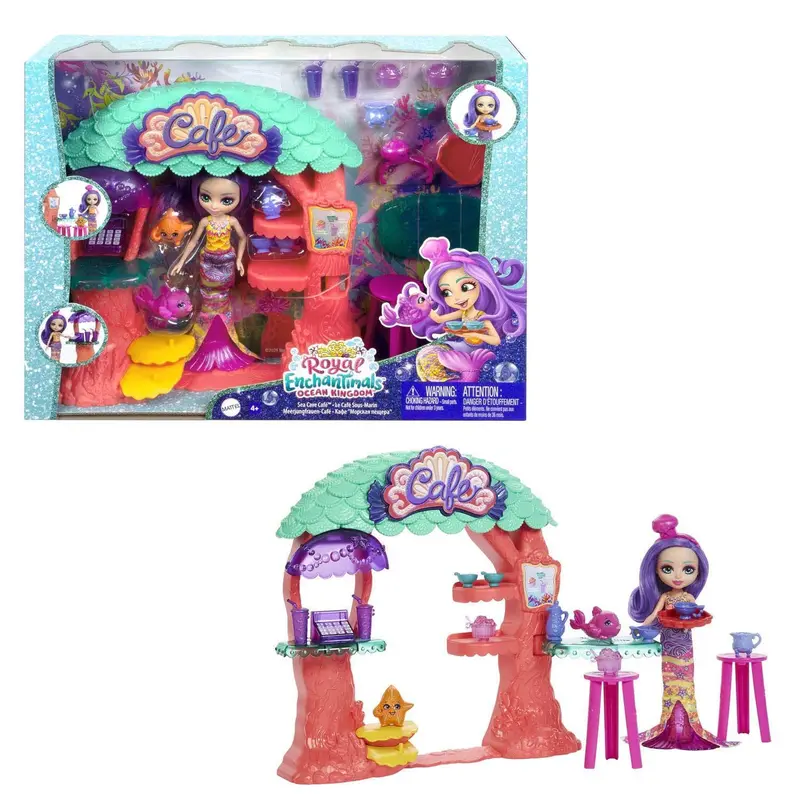 Enchantimals Underwater Café Playset – Submerged-Themed Dining Scene With Dolls And Food Items 1