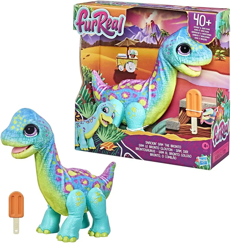 Furreal Snackin’ Sam The Bronto Interactive Plush Toy 1