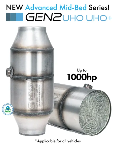 G-Sport Gen2 Uho+ Epa-Certified Catalytic Converter – 3-Inch Inlet/Outlet, Mid-Bed Series (Model 25031) 1