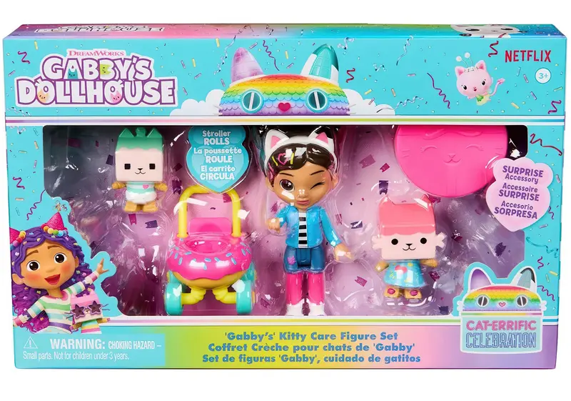 Gabby'S Dollhouse Kitty Care Animal Figure Set 1