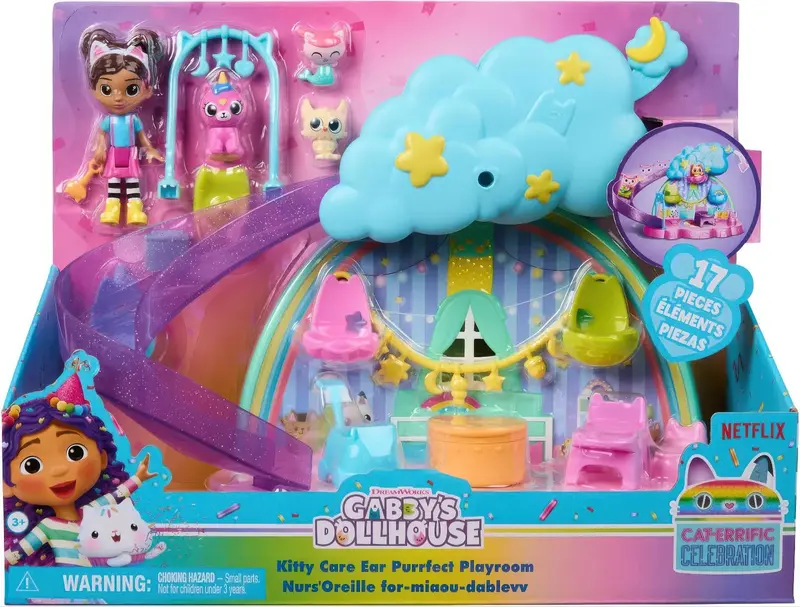 Gabby’S Dollhouse Kitty Care Playset – Ear Purrfect Playroom Theme 1