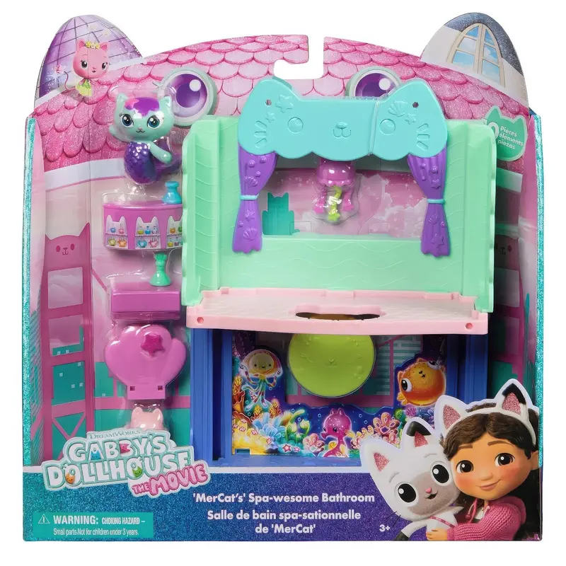 Gabby’S Dollhouse Mercat’S Spa-Wesome Bathroom Playset 1