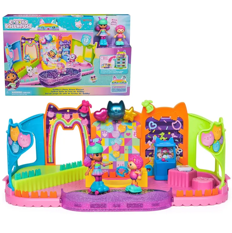 Gabby’S Dollhouse Party Room – Themed Playset With Furniture & Figures 1