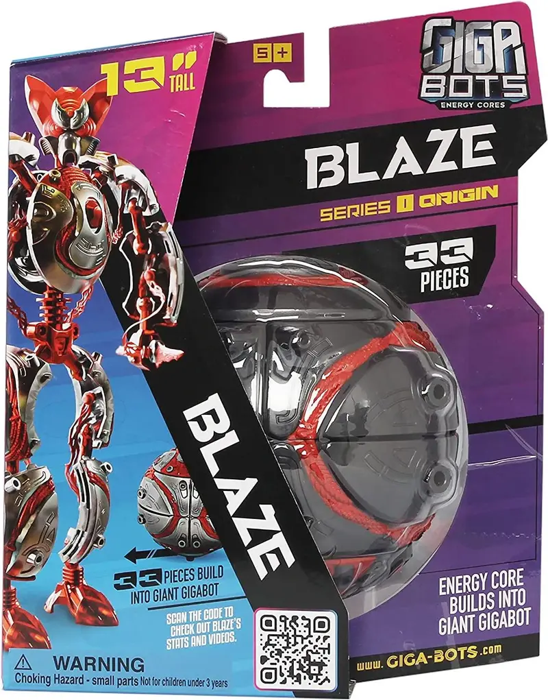 Giga Bots Blaze – Flame-Powered 13-Inch Shapeshifting Action Figure 1