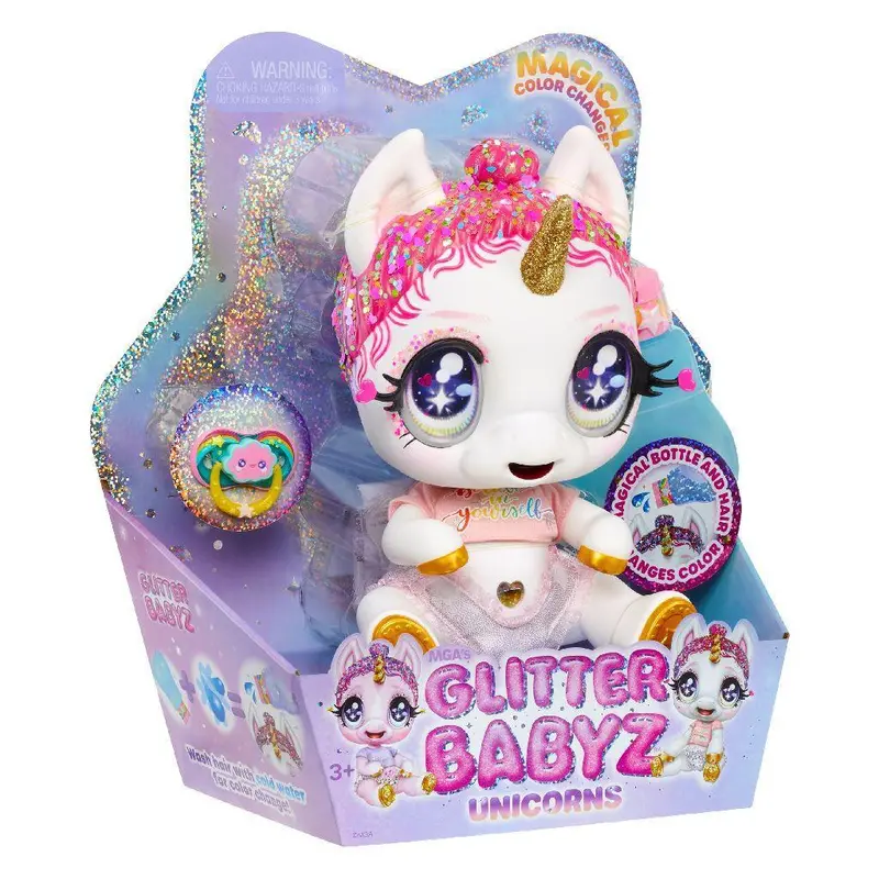 Glitter Babyz Lunita Sky Unicorn Doll – Temperature-Sensitive Colors 1