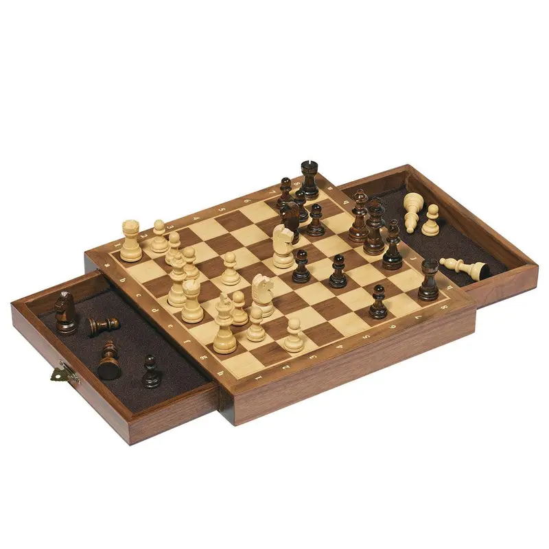 Goki Magnetic Chess Set – Wooden Travel-Friendly Game With Strong Magnets 1
