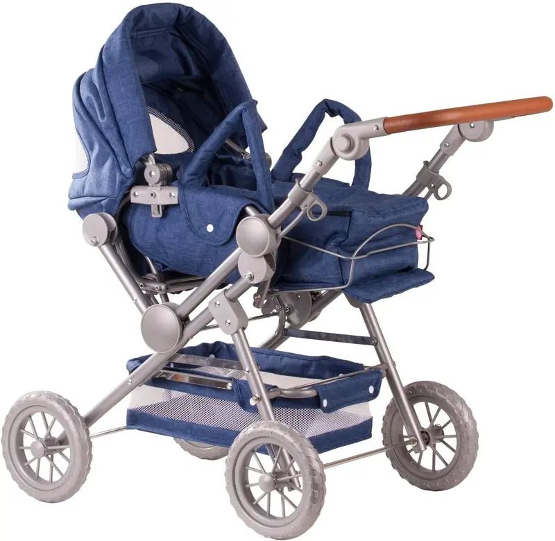 Gotz Denim Doll Pram – Fashionable Pushchair For Dolls 1