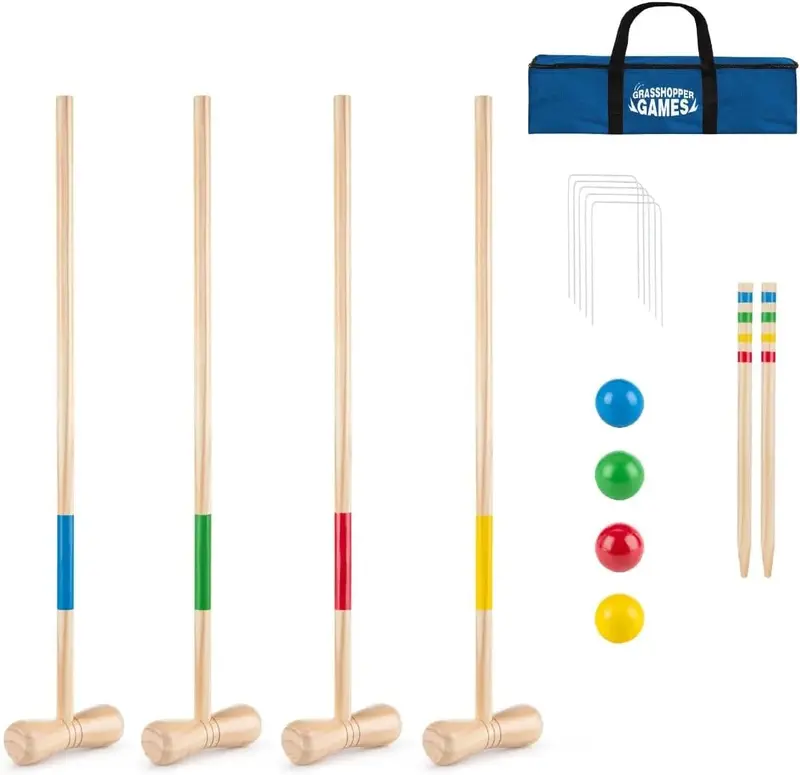 Grasshopper Games Premium Outdoor Croquet Set 1